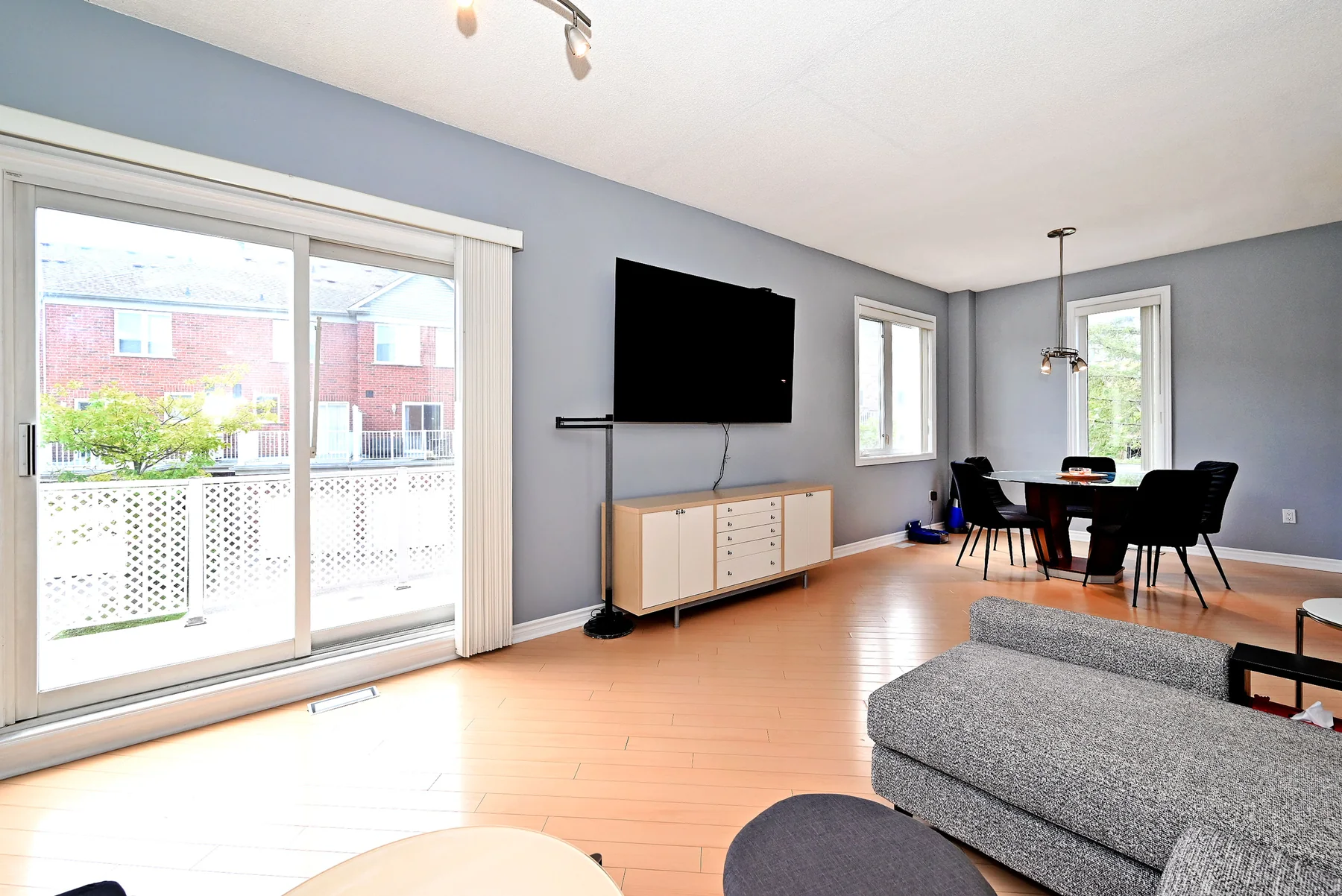 Living room with walkout to the terrace